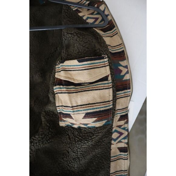 Billabong ABYJK00184 Men's Sz L Gravel Brown Multi Barlow Sherpa Jacket - Picture 9 of 14